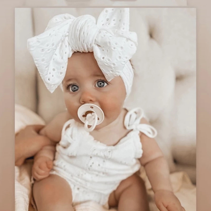 Bandeau bébé fille avec gros nœud - Casquettes Bonnets