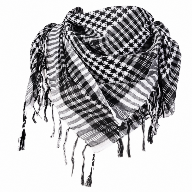Keffieh Traditionnel avec Motifs Géométriques 1