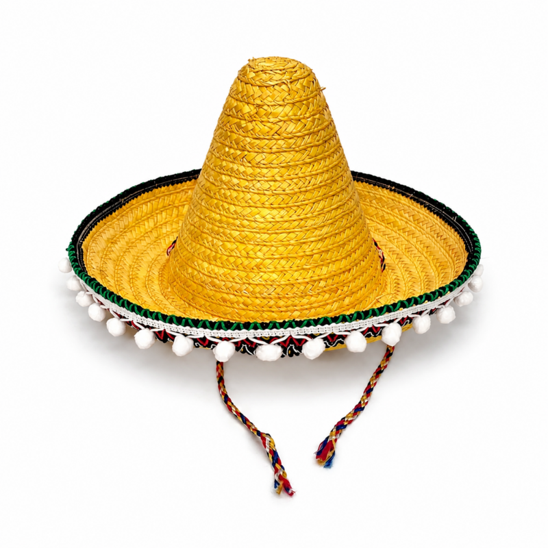 Sombrero Traditionnel Jaune pour Enfants 1