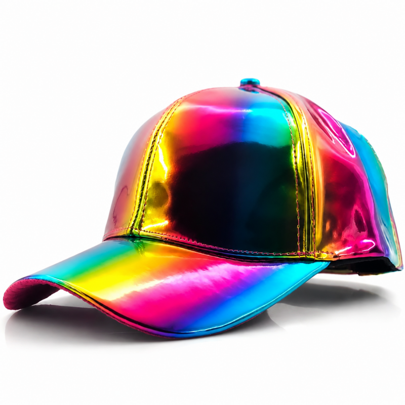 Casquette Baseball Holographique et Multicolore 1